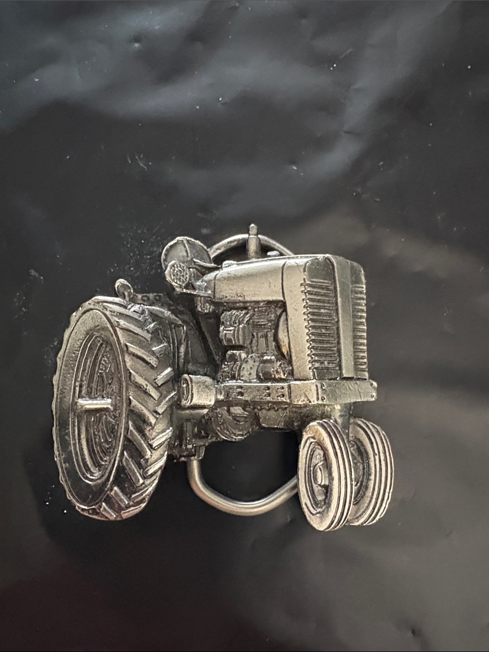 Men’s Silver Tractor Belt Buckle - Vintage American Buckle Company